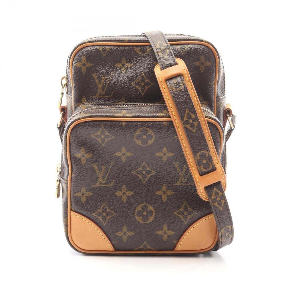 LOUIS VUITTON Brown Monogram Leather Shoulder Bag